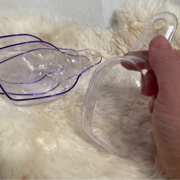 New 4 OXO Handled Scoops Transparent Purple Plastic NWOT - Picture 6 of 6